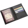 Bonded Leather Passport Wallet - Black